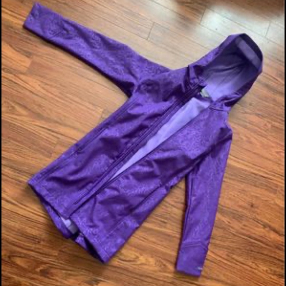Purple waterproof warm trench coat size medium